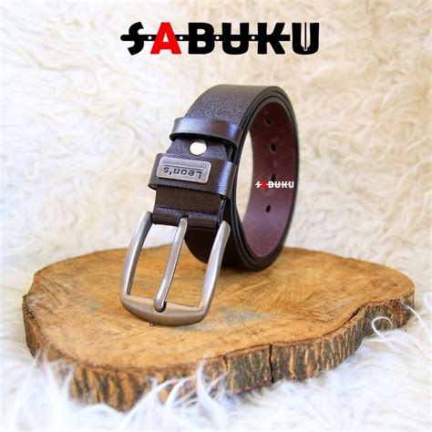 Jual Ikat Pinggang Pria Kulit Leather Model Jarum Sabuk Pria Kulit Men