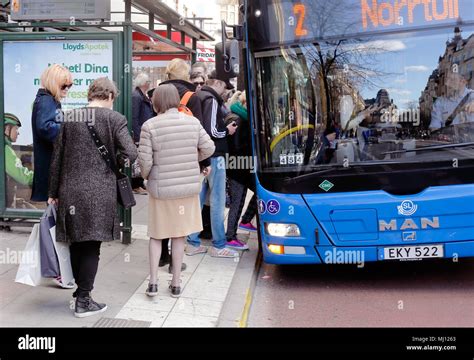 Bus Stop Stockholm Sweden Hi Res Stock Photography And Images Alamy