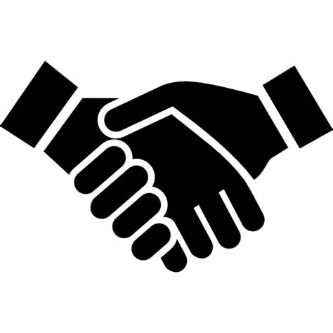 Two Businessmen Hands Salutation Icon