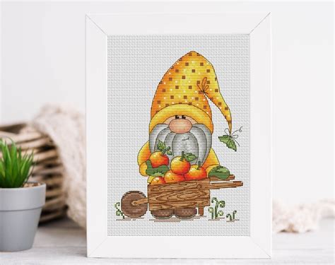 Garden Gnome Cross Stitch Pattern Code Kpx Kspatternsxstitch