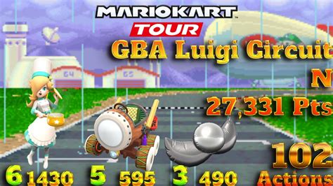 Mario Kart Tour Gba Luigi Circuit 102 Actions 27331 Youtube