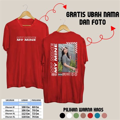 Jual Kaos Baju Bucin Custom Aesthetic Foto My Mine Kaos Foto Sendiri