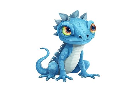 Cartoon Blue Iguana Graphic by gornidesign · Creative Fabrica