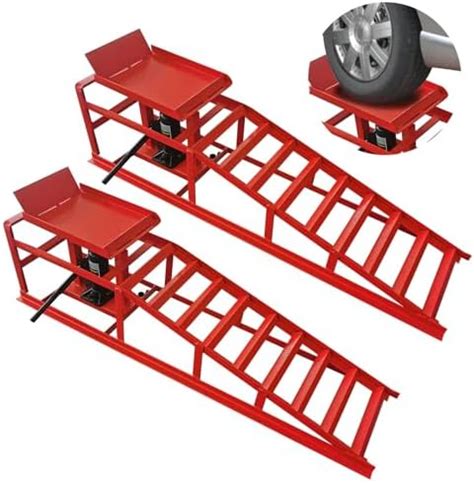 Amazon.com: Heavy Duty Car Ramps - MLGBZ 2PCS Hydraulic Lifts for Auto ...