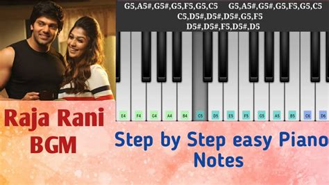 Raja Rani Bgm Piano Notes Raja Rani Piano Tutorial Raja Rani Bgm Keyboard Notes Raja Rani