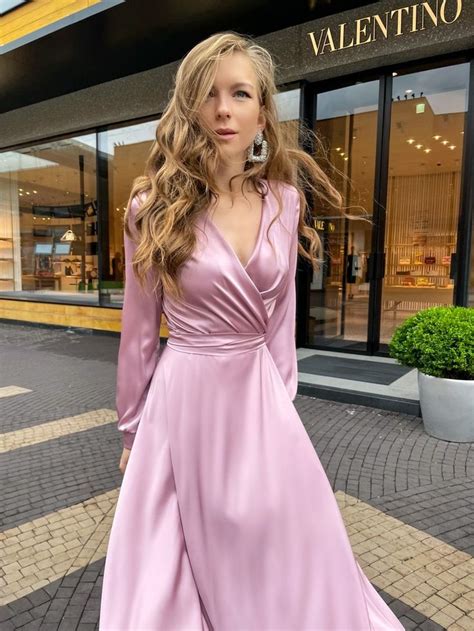 Pink Wrap Silk Dress Maxi Etsy Silk Maxi Dress Maxi Dress Silk Dress