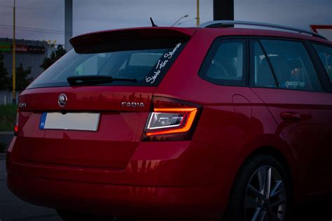 Full Led Facelift Rear Lights On Before Facelift Skoda Fabia Mk3