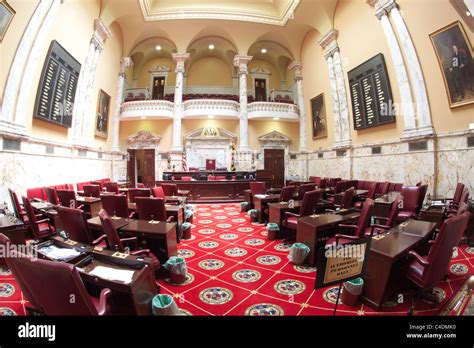 Interior Of The Maryland Senate Chamber In The State House Capitol