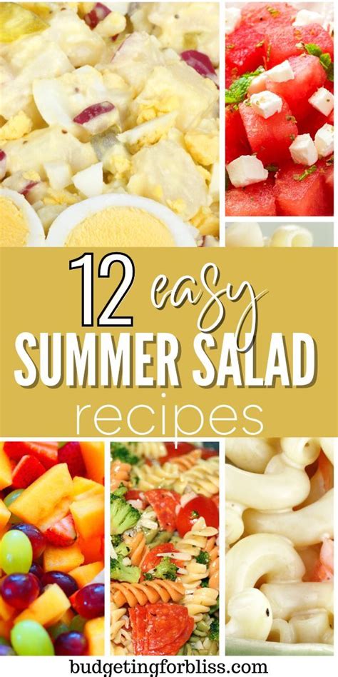 12 Best Summer Salad Recipes Budgeting For Bliss Summer Salad