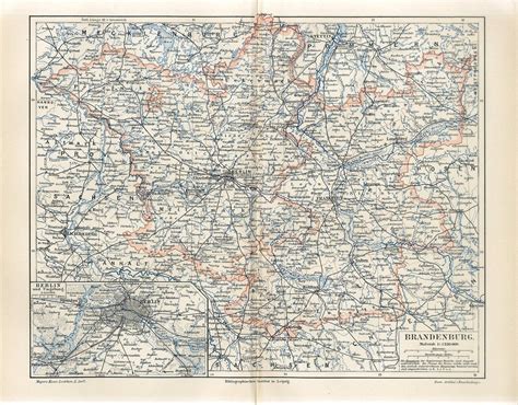 X4 Lot Maps Germany States Bavaria Baden Brandenburg Hessen Nassau 1895 Dated Ebay