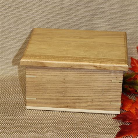 Decorative Wood Box With Lid Reclaimed Wood Box Oak Keepsake Etsy