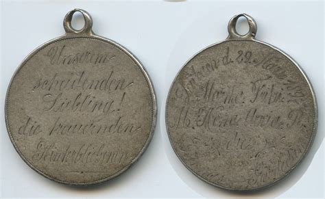 Deutsches Reich Kaiserreich Silbermedaille Auf Den Tod 1895 G12784