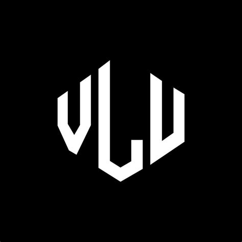 diseño de logotipo de letra vlu con forma de polígono. vlu polígono y ...