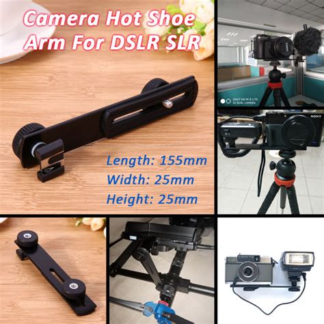 Camera Hot Shoe Arm Dslr Slr Flash Bracket Bracket Tripod Stand Holder