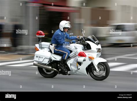 Japanese Motorcycle Police Hi Res Stock Photography And Images Alamy