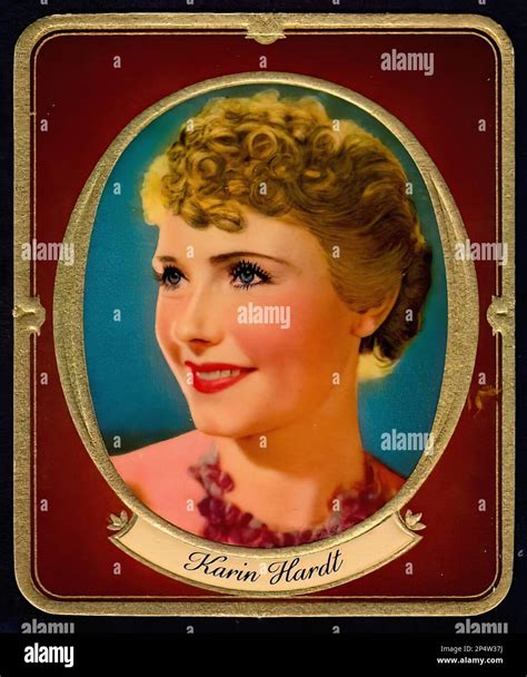 Portrait Of Karin Hardt Vintage German Cigarette Card 04 Stock Photo