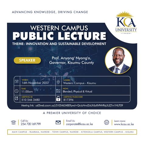 KCA University Western Campus hosts Public Lecture – KCAU | Western ...