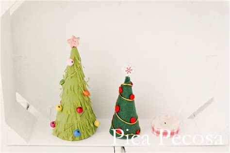 Haz Mini Rboles De Navidad Diy Con Cart N Reciclado Fieltro Y