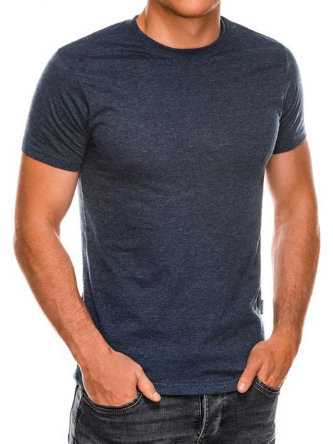 Men S Plain T Shirt S884 Navy Melange MODONE Wholesale Clothing