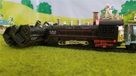 Drama Kereta Api I Kereta Uap Railking Di Diorama Pedesaan Kereta