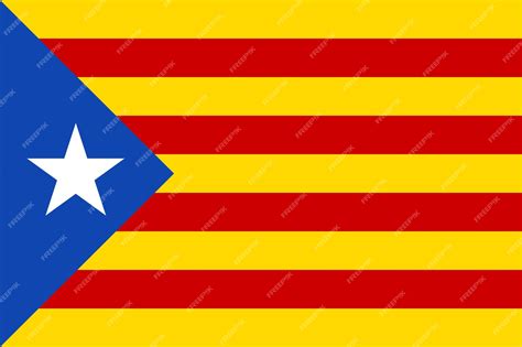 Premium Vector Flag Of Catalonia Vector Illustration