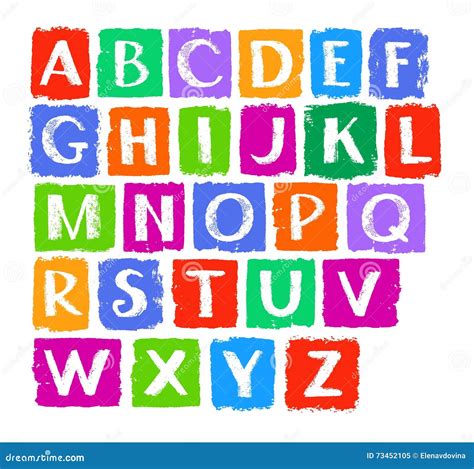 Capital Letters Of The English Alphabet White Chalk Colored Chalks