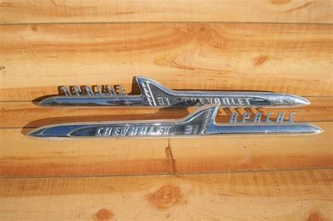 Sell 1958 Chevy Cameo 3100 Apache Fender Emblems In Troutdale Oregon