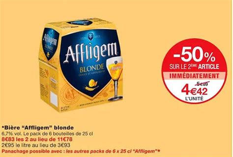 Promo Bi Re Affligem Blonde Chez Monoprix Icatalogue Fr