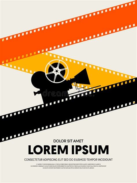 Movie And Film Festival Poster Template Design Stock Illustration