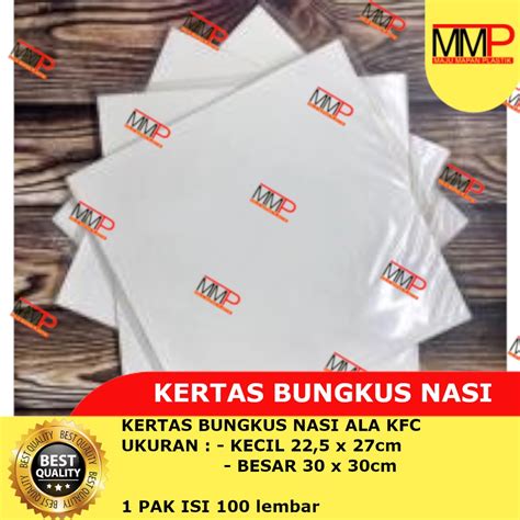 Jual Pcs Kertas Bungkus Nasi Laminasi Ala Mcd Dan Kfc Kertas