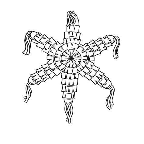 Star Pinata Coloring Page