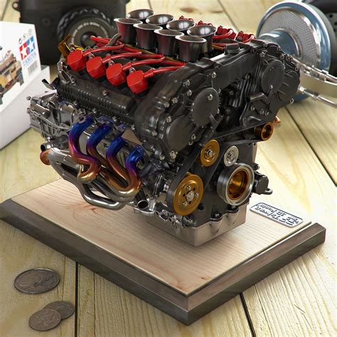 ArtStation - TAMIYA V8 Engine 1/6 Scale model, Ying-Te Lien | Model ...