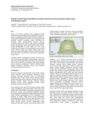 Csamt Method In Identification Of Subsurface Resistivity Anomaly At