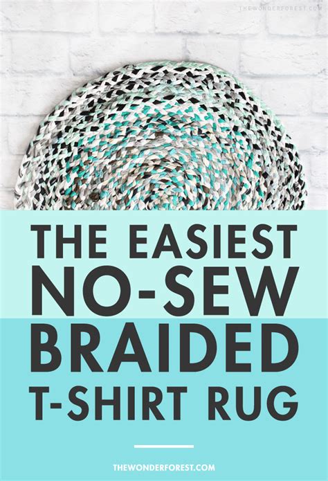 The Easiest No Sew Braided T Shirt Rag Rug Tutorial Wonder Forest