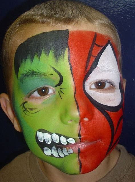 Spiderman Face Painting For Kids