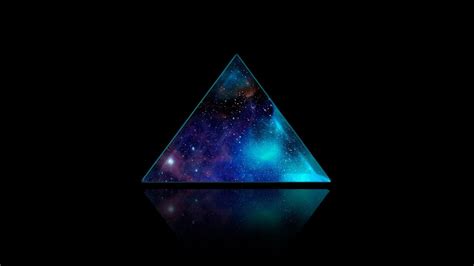 Space Triangle Galaxy Backgound Digital Art Hd Wallpapers Desktop