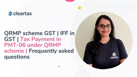 Qrmp Scheme Gst Iff In Gst Tax Payment In Pmt Under Qrmp Scheme