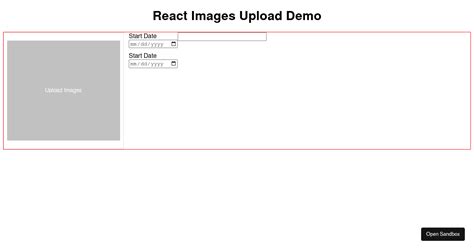 React Images Upload Demo Forked Codesandbox