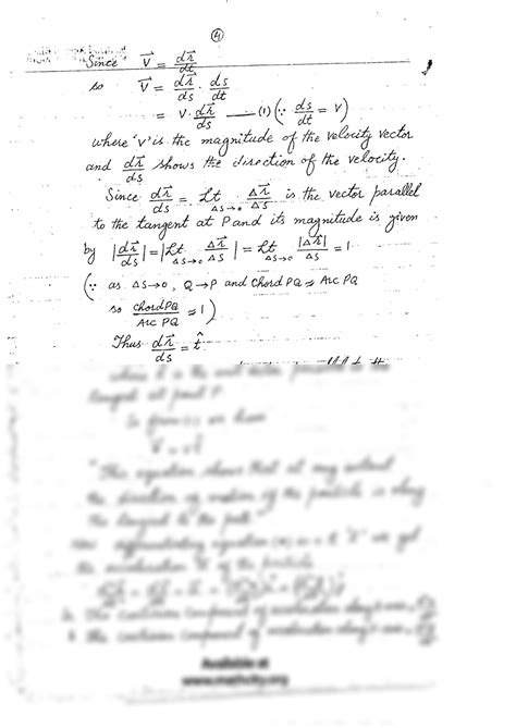 Solution Kinematics Detailed Handwritten Notes Mechanics Studypool