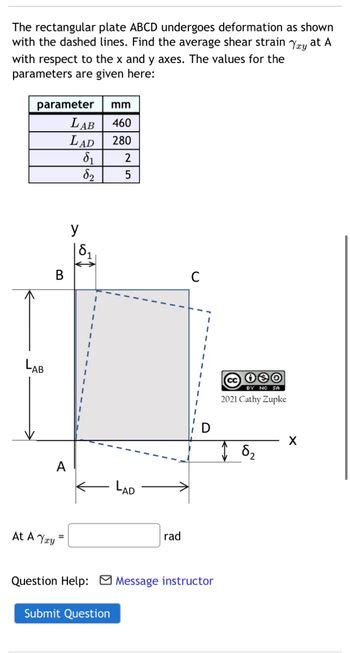 Answered The Rectangular Plate Abcd Undergoes… Bartleby