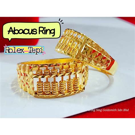 Wing Sing Cincin Sempoa Abacus Kira Kira Emas 916 916 Gold Classic