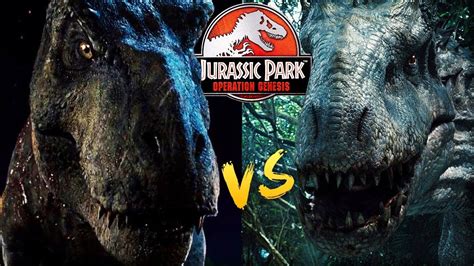 Rexy Vs Indominus Rex Jurassic World Rematch Jurassic Park Operation Genesis Dinosaur Arena