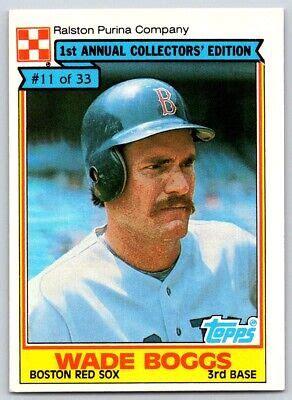 1984 Topps Ralston Purina WADE BOGGS 11 Red Sox HOF FREE Ship EBay