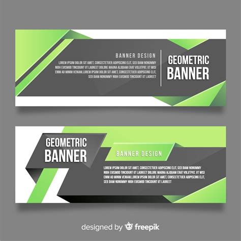 Colección De Banners Con Formas Geométricas Abstractas Vector Gratis