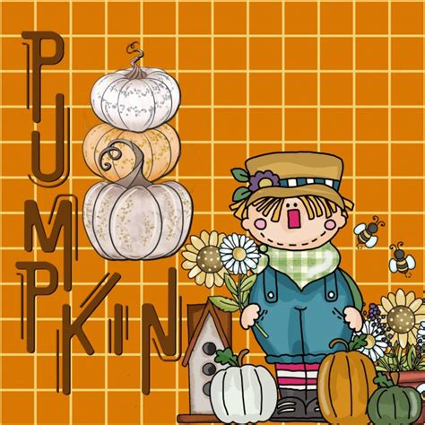 Autumn Fall Pumpkin Scarecrow Free Stock Photo Public Domain Pictures