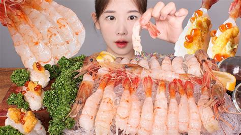 달달💛 도화새우회 독도새우 먹방 Dokdo Shrimp Sashimi Eating Show Mukbang Korean Food