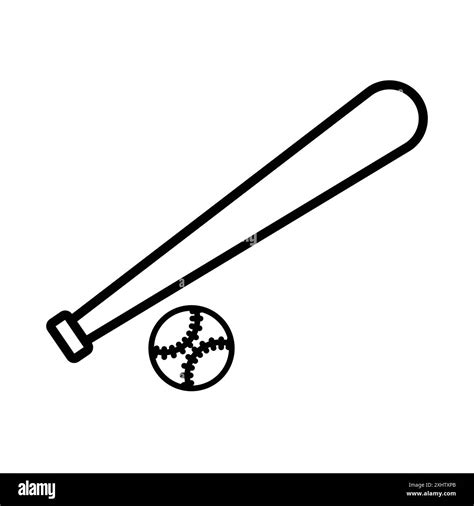 Baseball Sports Icon Linear Logo Mark Set Collection In Black And White
