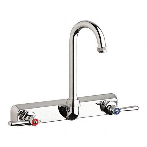 Chicago Faucet Dual Handle Mount Hot And Cold Water Washboard Sink Faucet Chrome Plated W W