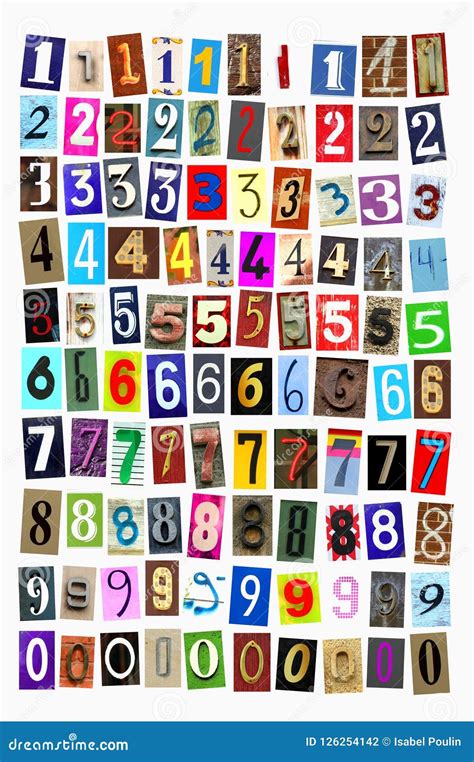 Newspaper Numbers And Symbols Stock Photography