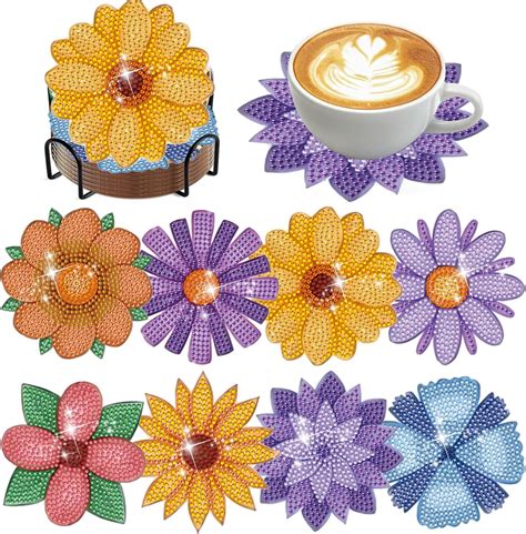 Amazon Caffox Pieces Diamond Art Painting Coasters Kit With